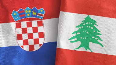 Lübnan ve Hırvatistan 'da üç boyutlu tekstil kumaşına iki bayrak indirildi