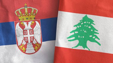 Lübnan ve Sırbistan 'da üç boyutlu tekstil kumaşına iki bayrak çekildi