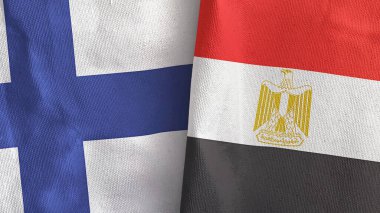 Mısır ve Finlandiya 'da tekstil kumaşı 3 boyutlu olarak iki bayrak dikildi