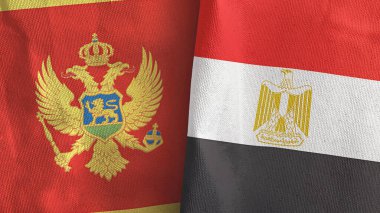 Mısır ve Karadağ 'da tekstil kumaşı 3 boyutlu olarak iki bayrak dikildi