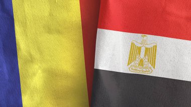 Mısır ve Romanya 'da tekstil kumaşı 3 boyutlu olarak iki bayrak dikildi