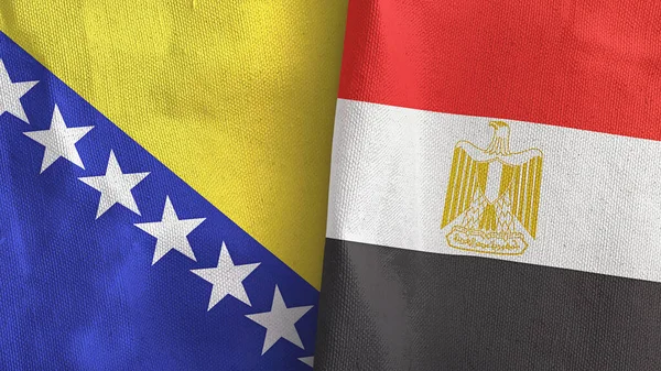 Mısır ve Bosna-Hersek 'te tekstil kumaşı 3 boyutlu olarak iki bayrak dikildi