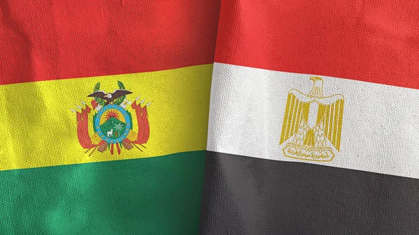 Mısır ve Bolivya 'da iki bayraklı tekstil kumaşı 3D