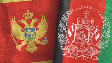 Afganistan ve Karadağ 'da üç boyutlu tekstil kumaşına iki bayrak dikildi