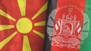 Afganistan ve Makedonya 'da üç boyutlu tekstil kumaşına iki bayrak dikildi