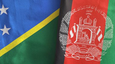 Afganistan ve Solomon Adaları. İki adet 3 boyutlu tekstil kumaşı.