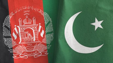 Pakistan ve Afganistan 'da iki adet tekstil kumaşı 3D.