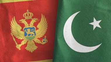 Pakistan ve Karadağ 'da tekstil kumaşı 3 boyutlu olarak iki bayrak dikildi