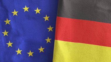 Almanya ve Avrupa Birliği, üç boyutlu tekstil kumaşına iki bayrak dikti