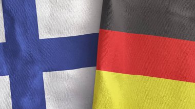 Almanya ve Finlandiya 'da tekstil kumaşı 3 boyutlu olarak iki bayraklandı