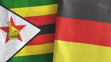 Almanya ve Zimbabwe iki bayraklı tekstil kumaşı hazırlıyorlar.