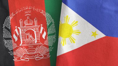 Filipinler ve Afganistan 'da iki adet tekstil kumaşı 3D.