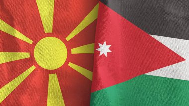 Ürdün ve Makedonya 'da tekstil kumaşı 3 boyutlu olarak iki bayrak dikildi