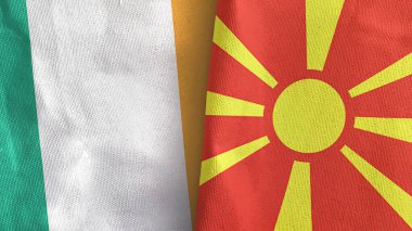 Kuzey Makedonya ve İrlanda 'da üç boyutlu tekstil kumaşı üretimi iki bayrak