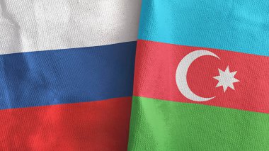 Azerbaycan ve Rusya 'da üç boyutlu kumaştan iki adet bayraklı kumaş üretildi