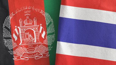 Tayland ve Afganistan 'da iki adet tekstil kumaşı 3D.