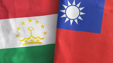 Tayvan ve Tacikistan 'da iki bayrak 3 boyutlu olarak birleştirildi