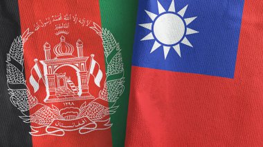 Tayvan ve Afganistan 'da iki bayrak 3 boyutlu olarak birleştirildi.