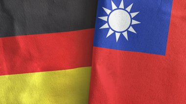 Tayvan ve Almanya 'nın bayrakları 3 boyutlu olarak birleştirildi