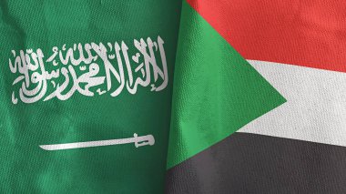 Sudan ve Suudi Arabistan 'da iki adet 3 boyutlu tekstil kumaşı.