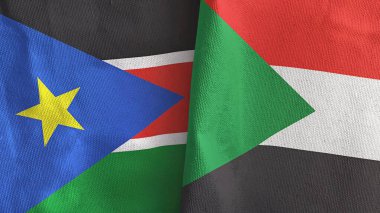 Sudan ve Güney Sudan 'da iki adet tekstil kumaşı.