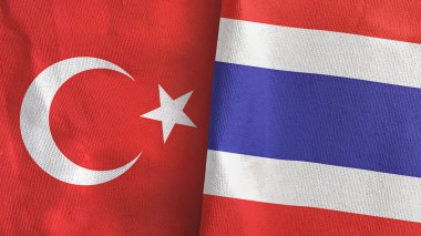 Tayland ve Türkiye 'de üç boyutlu tekstil kumaşı üretimi iki bayrak