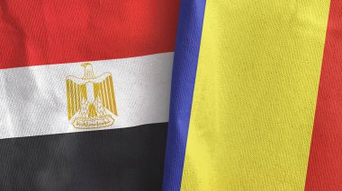 Romanya ve Mısır 'da tekstil kumaşı 3 boyutlu olarak iki bayrak dikildi