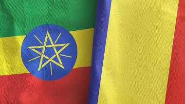 Romanya ve Etiyopya 'da üç boyutlu tekstil kumaşı üretimi iki bayrak