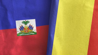 Romanya ve Haiti 'de tekstil kumaşı 3 boyutlu olarak iki bayrak dikildi