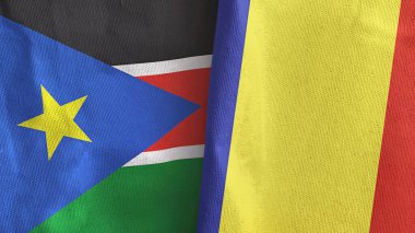 Romanya ve Güney Sudan 'da üç boyutlu tekstil kumaşına iki bayrak dikildi