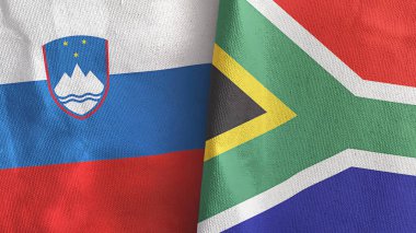 Güney Afrika ve Slovenya 'da üç boyutlu tekstil kumaşı iki bayrak dikildi