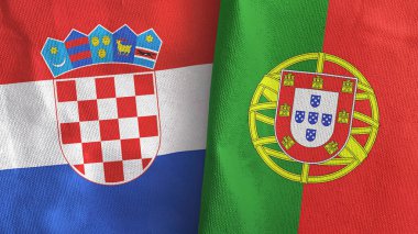 Portekiz ve Hırvatistan 'da tekstil kumaşı 3 boyutlu olarak iki bayrak dikildi