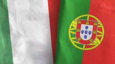 Portekiz ve İtalya 'da tekstil kumaşı 3 boyutlu olarak iki bayraklı