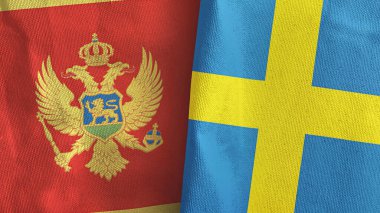 İsveç ve Karadağ 'da tekstil kumaşı 3 boyutlu olarak iki bayrak dikildi