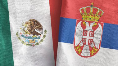 Sırbistan ve Meksika 'da tekstil kumaşı 3 boyutlu olarak iki bayrak dikildi