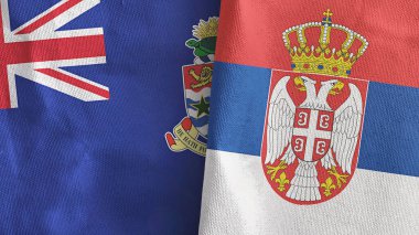 Sırbistan ve Cayman Adaları, üç boyutlu tekstil kumaşına iki bayrak dikti
