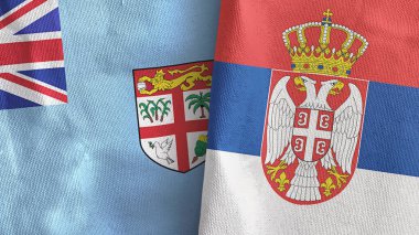 Sırbistan ve Fiji 'de tekstil kumaşı 3D olarak iki bayrak çekildi