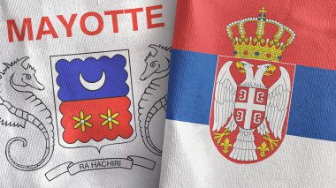 Sırbistan ve Mayotte, üç boyutlu tekstil kumaşına iki bayrak dikti
