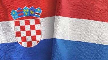 Hollanda ve Hırvatistan 'da tekstil kumaşı 3D olarak iki bayrak çekildi