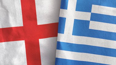 Yunanistan ve İngiltere 'de tekstil kumaşı 3 boyutlu olarak iki bayrak dikildi