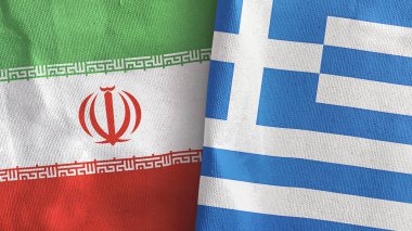 Yunanistan ve İran, üç boyutlu tekstil kumaşına iki bayrak dikti