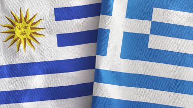 Yunanistan ve Uruguay, üç boyutlu tekstil kumaşına iki bayrak dikti