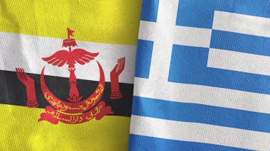 Yunanistan ve Brunei, üç boyutlu tekstil kumaşına iki bayrak dikti