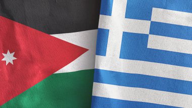 Yunanistan ve Ürdün, üç boyutlu tekstil kumaşına iki bayrak dikti