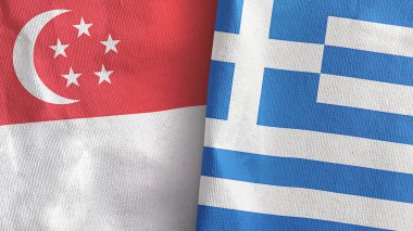 Yunanistan ve Singapur, üç boyutlu tekstil kumaşına iki bayrak dikti