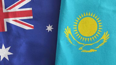 Kazakistan ve Avustralya 'da iki adet 3 boyutlu tekstil kumaşı.