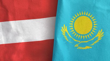 Kazakistan ve Avusturya 'da iki adet 3 boyutlu tekstil kumaşı.