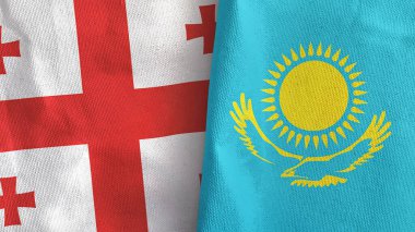 Kazakistan ve Gürcistan 'da iki adet 3 boyutlu tekstil kumaşı.