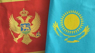 Kazakistan ve Karadağ, üç boyutlu tekstil kumaşına iki bayrak dikti