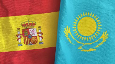 Kazakistan ve İspanya 'da iki adet 3 boyutlu tekstil kumaşı.